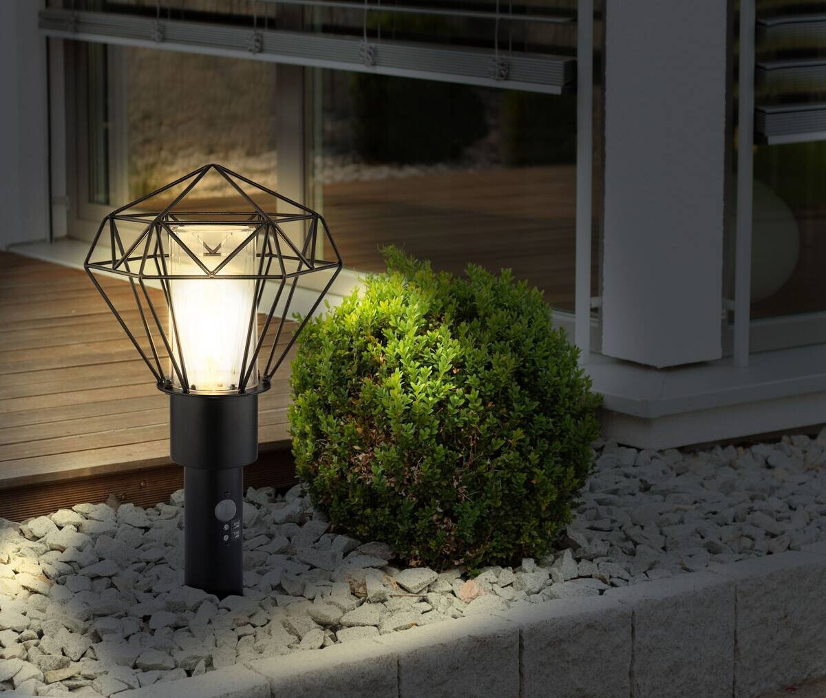Außenleuchte HORACE 31356 schwarz B/H/L: ca. 25,5x50x22,5 cm