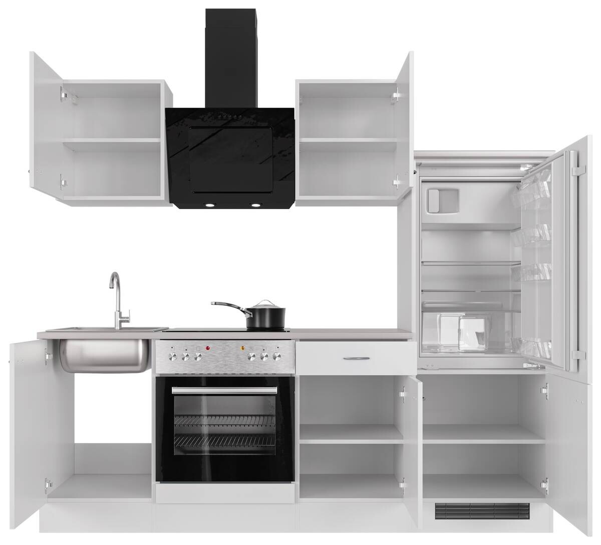 Küchenblock Wito weiß B/H/T: ca. 220x200x60 cm