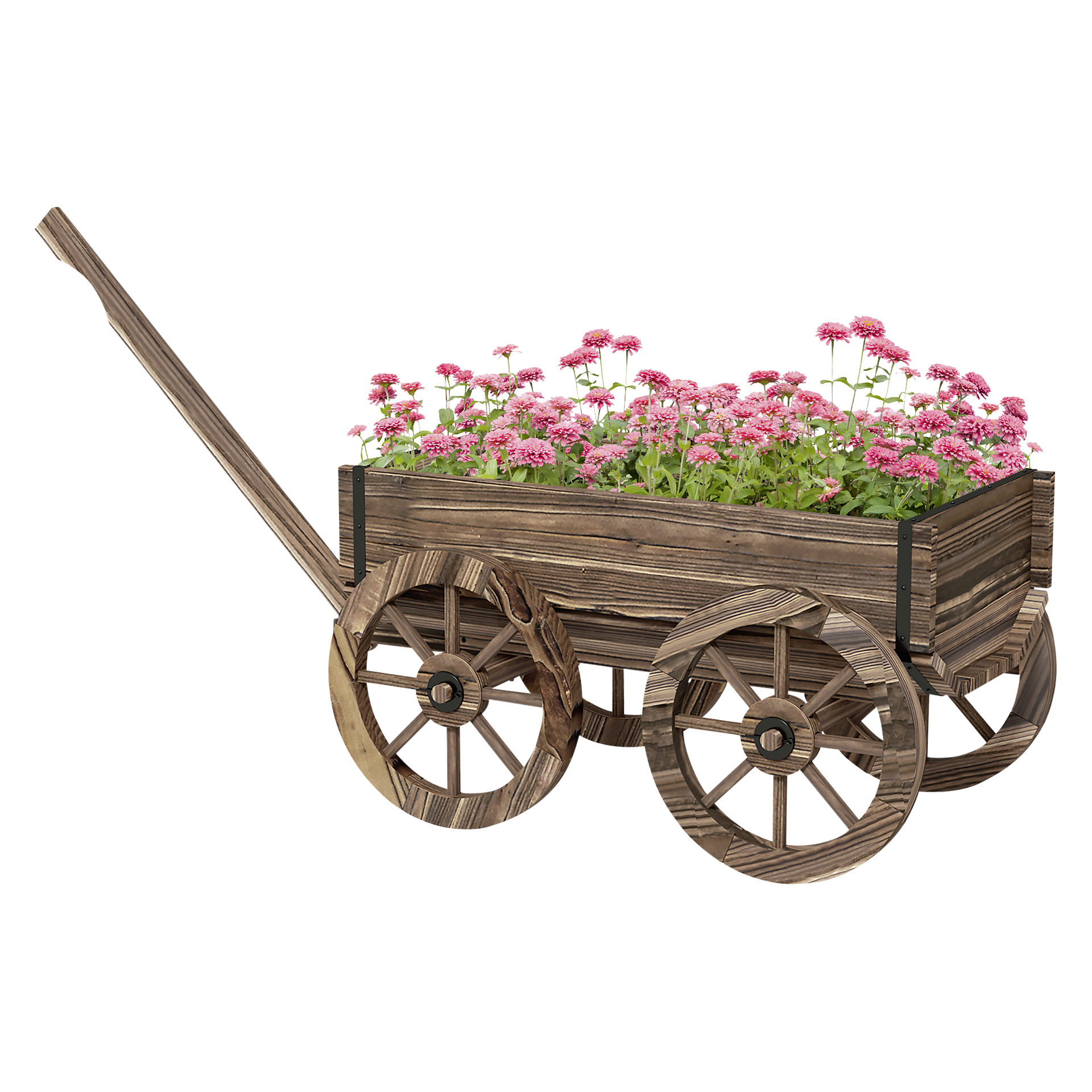 Outsunny Blumenkasten grau Holz B/H/L: ca. 41x120x54 cm