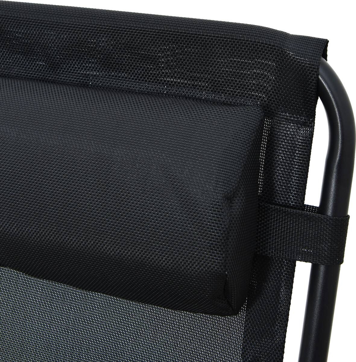 Relaxsessel schwarz Stahl B/H/L: ca. 63x107x93 cm