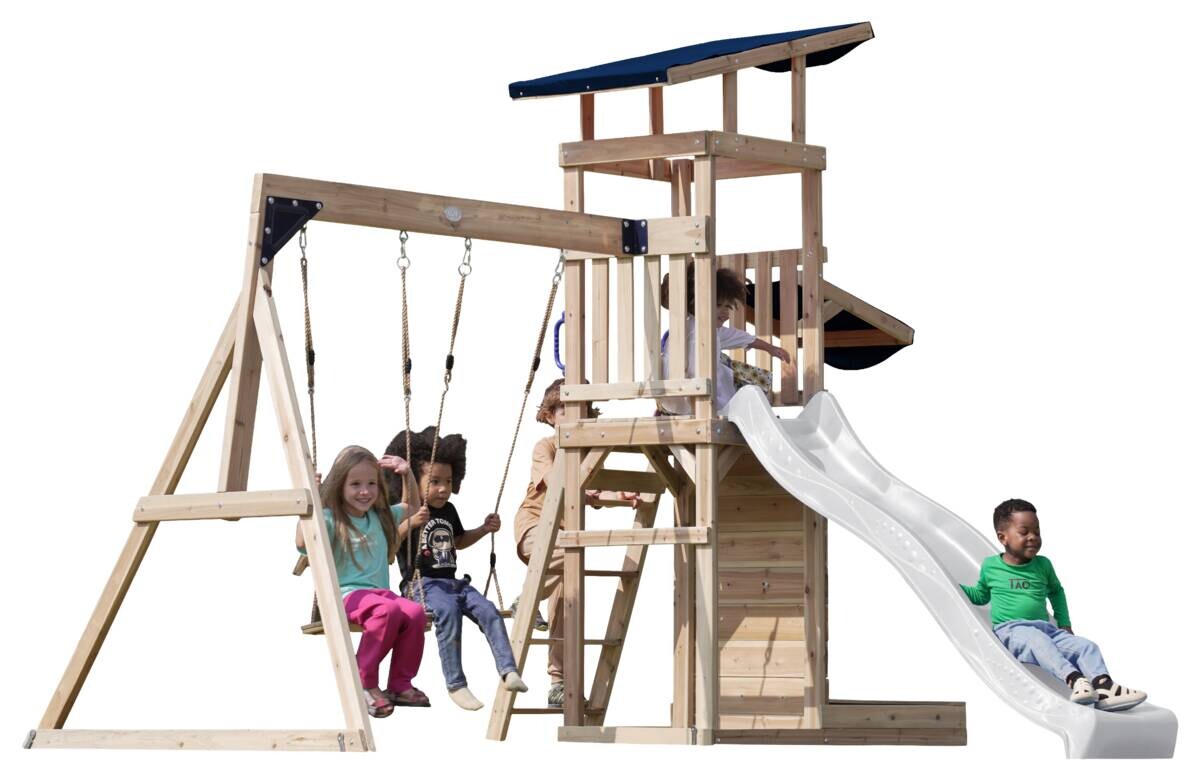 AXI Spielturm Malik weiß B/H/L: ca. 345x270x336 cm