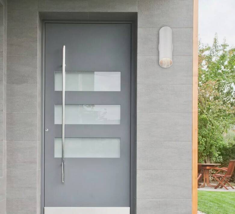 Westinghouse LED-Außenwandleuchte Skyline weiß Aluminium B/H/L: ca. 12x36x15 cm