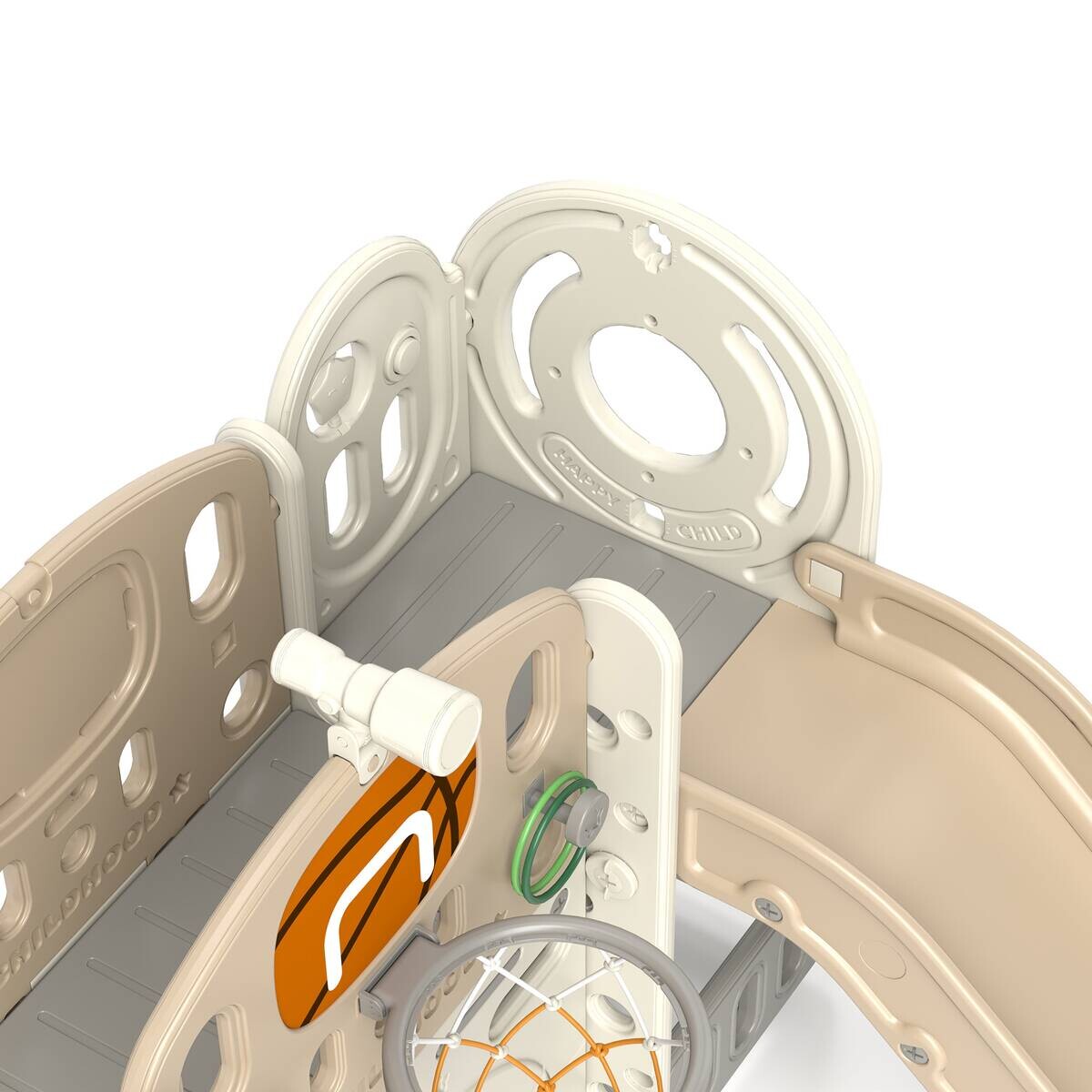 AIYAPLAY Kinderrutsche cremeweiß B/H/L: ca. 153x111x186 cm