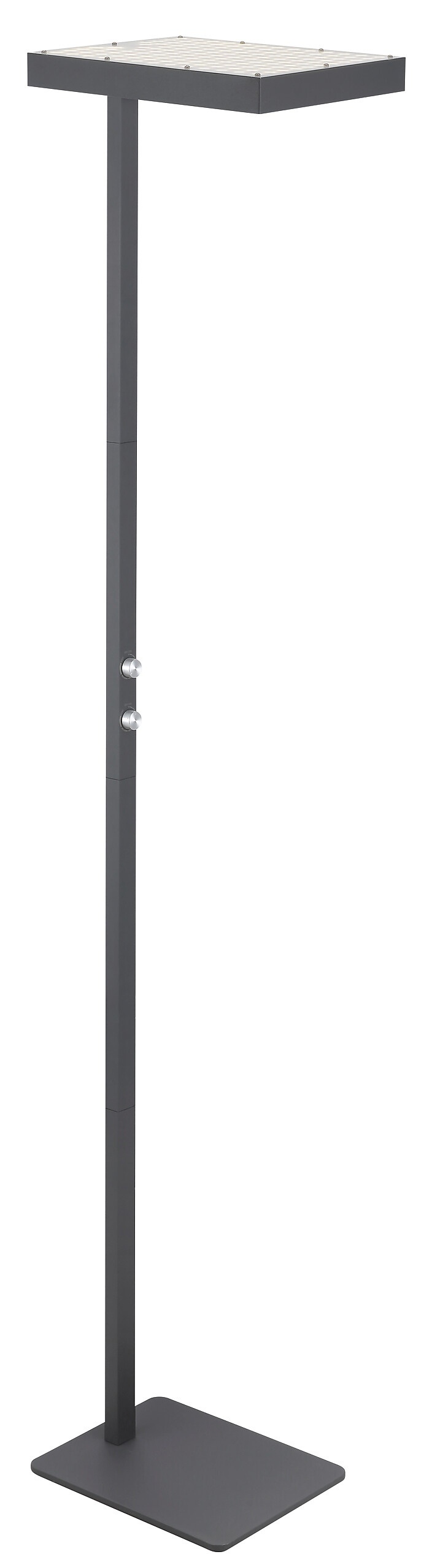 GLOBO Stehleuchte Opal schwarz anthrazit Metall Aluminium Kunststoff B/H/L: ca. 28x184,8x40 cm 2 Brennstellen