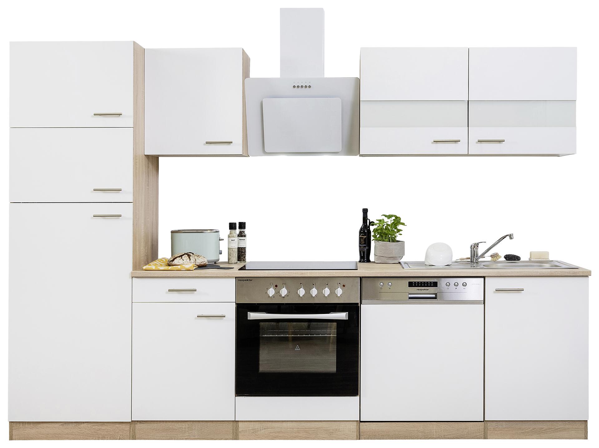 Respekta Küchenblock Economy weiß B/H/T: ca. 280x200x60 cm