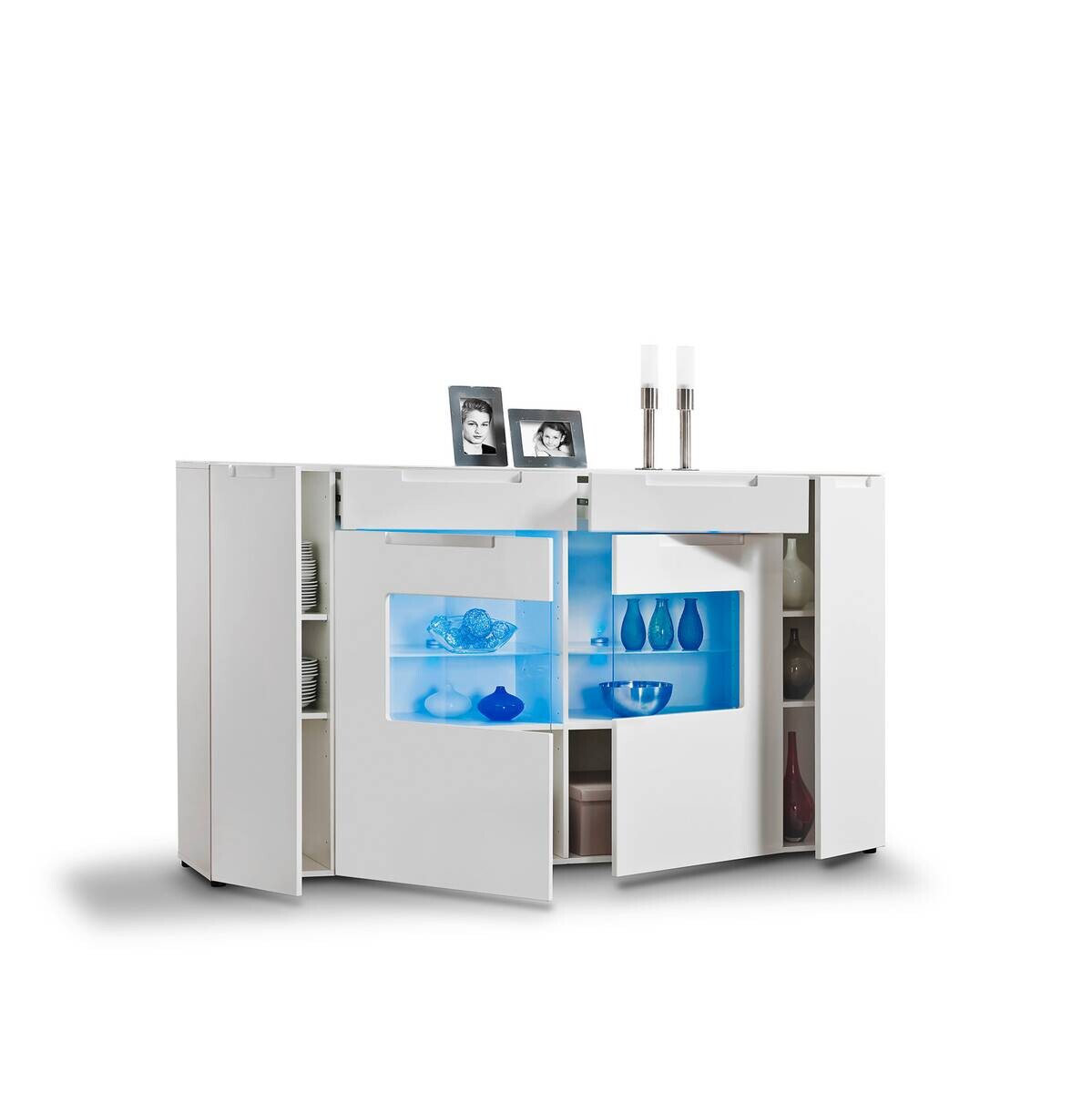 Highboard Mailand weiß Hochglanz B/H/T: ca. 192x108x40 cm