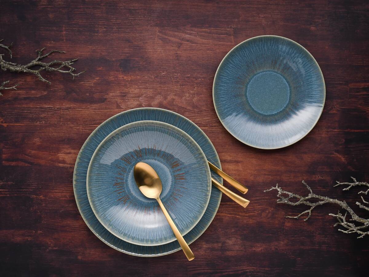 CreaTable Tafelservice Sea Breeze grün Steinzeug 18 tlg.