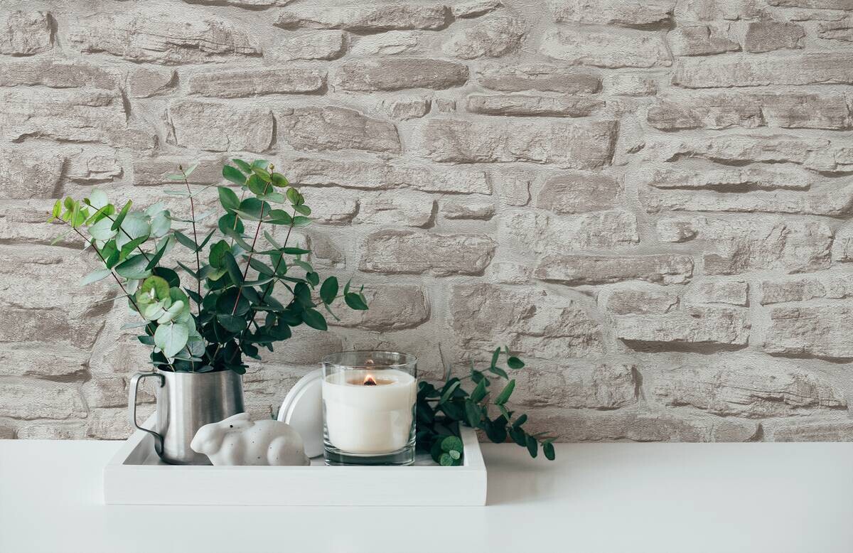 A.S.Creation Vliestapete grau weiß B/H/D: ca. 53x1005x8,6 cm