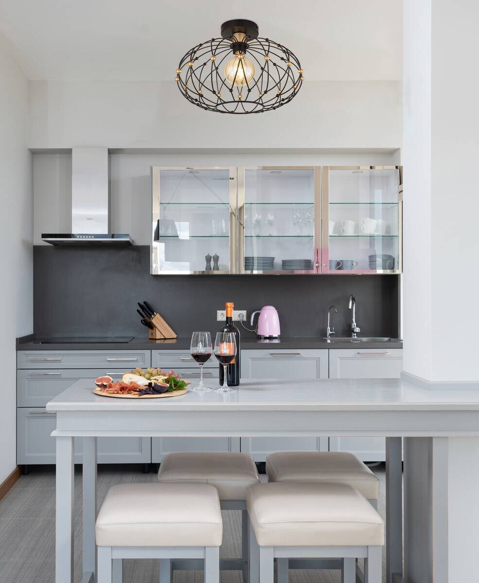 GLOBO Deckenleuchte mattschwarz Metall H/D: ca. 25x40 cm 1 Brennstellen