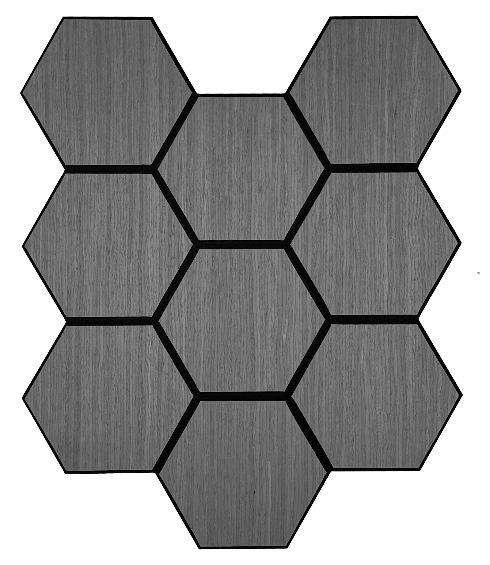 Wandpaneel grau B/H: ca. 55x65 cm