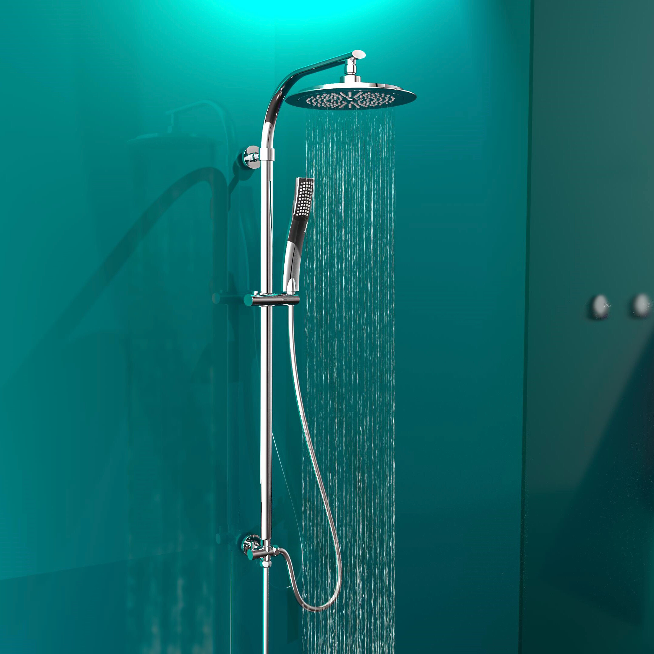 Eisl Überkopf-Brauseset STILOVAL Chrom B/H/T: ca. 32,4x102,7x7,2 cm