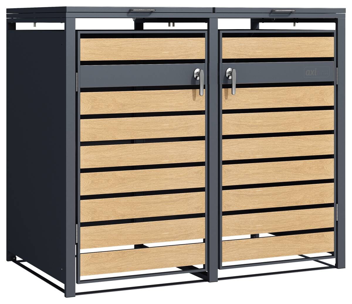 AXI Outdoor Living Mülltonnenbox Lucas braun B/H/L: ca. 80x116x132 cm