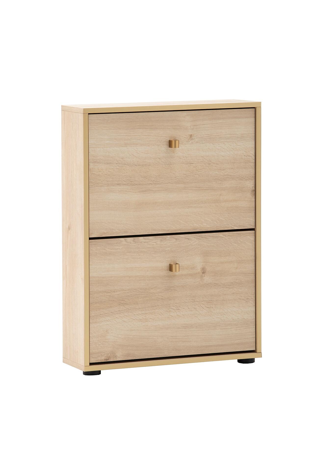 Schuhkipper Flora, 2er Eiche Nachbildung B/H/T: ca. 59,8x83,2x19,55 cm