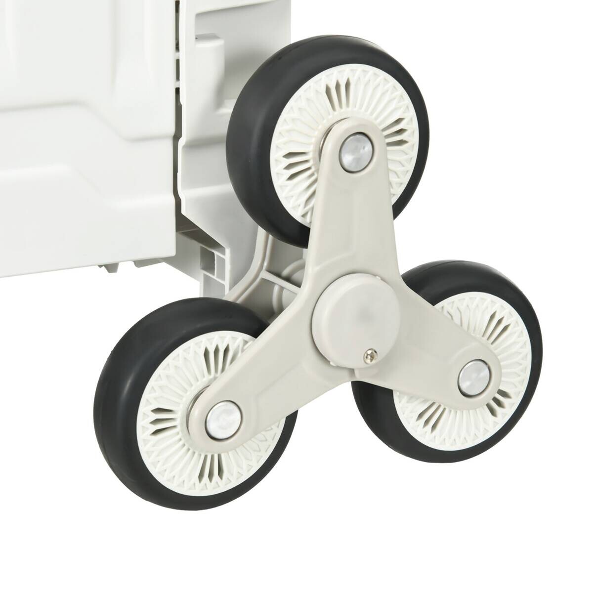 HOMCOM Haushaltshelfer weiß Edelstahl B/H/L: ca. 48x52x100 cm