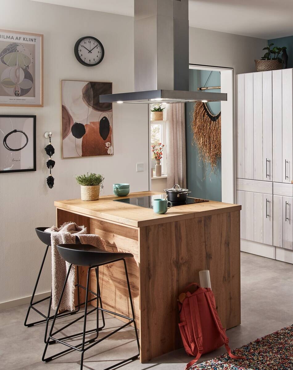 Respekta Winkelküche Anton weiß Lärche Nachbildung B/H/T: ca. 310x211x172 cm