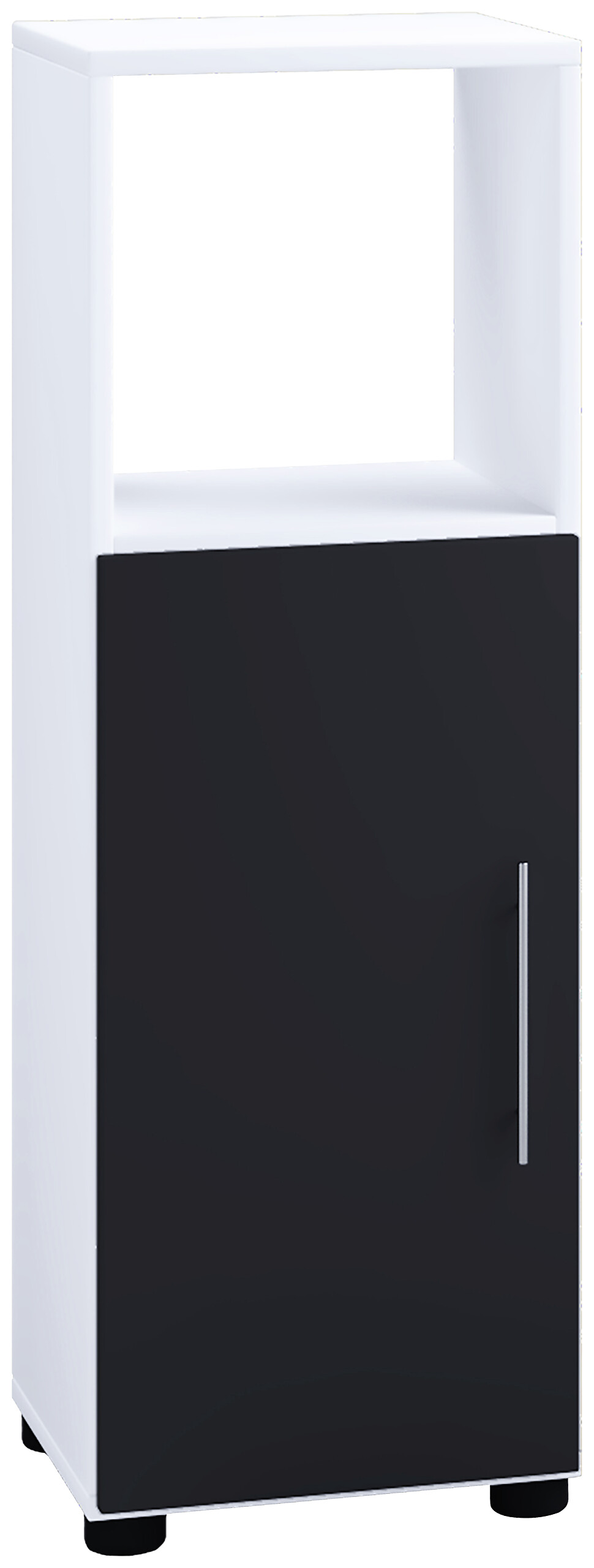 Midischrank Flandu weiß schwarz B/H/T: ca. 31x93x32 cm