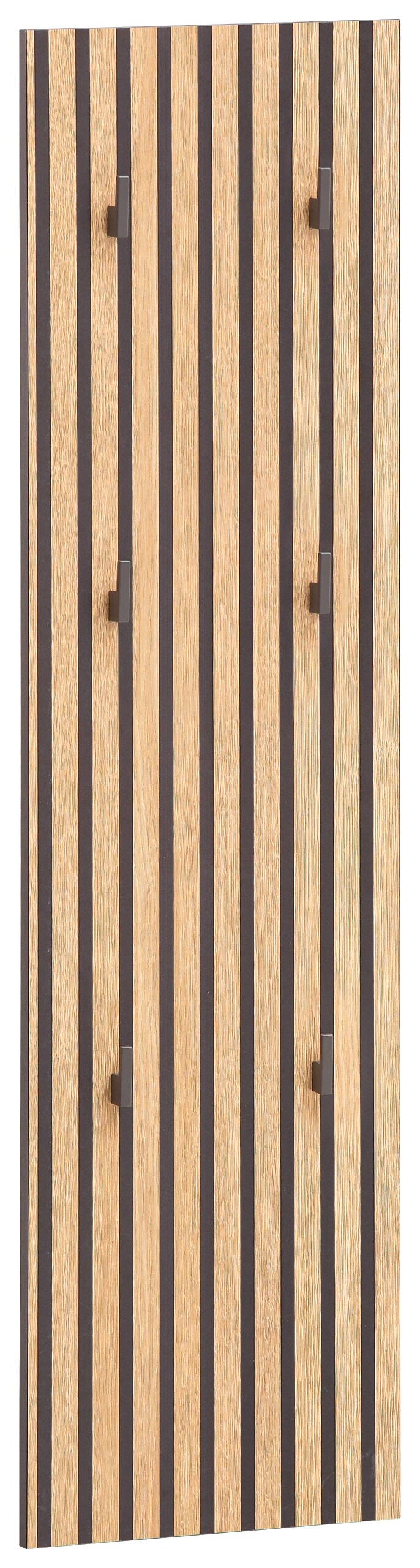 Garderobenpaneel Katta Eiche hell Nachbildung anthrazit B/H/T: ca. 24,5x109x2,6 cm Garderobenpaneel Katta Eiche hell Nachbildung anthrazit B/H/T: ca. 24,5x109x2,6 cm