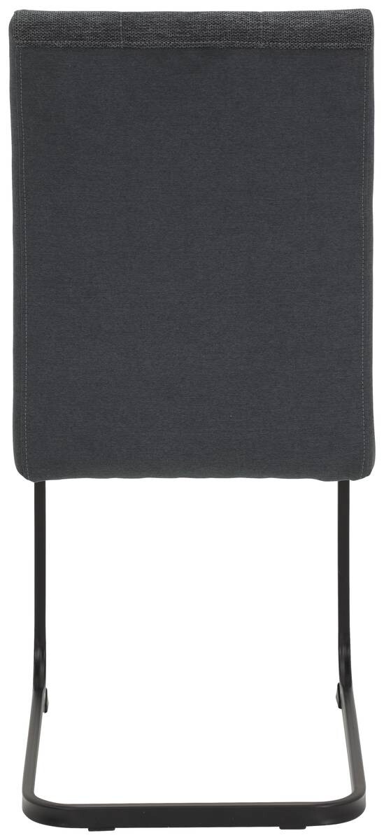 Stuhl 4er Set LINN anthrazit schwarz Webstoff Metall B/H/T: ca. 43x92x52 cm