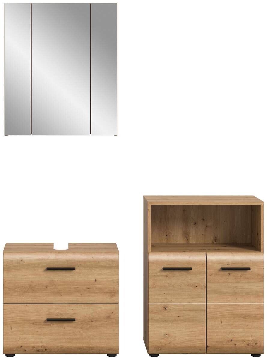 Badezimmer-Set Ice Artisan Oak Nachbildung B/H/T: ca. 135x185x30 cm
