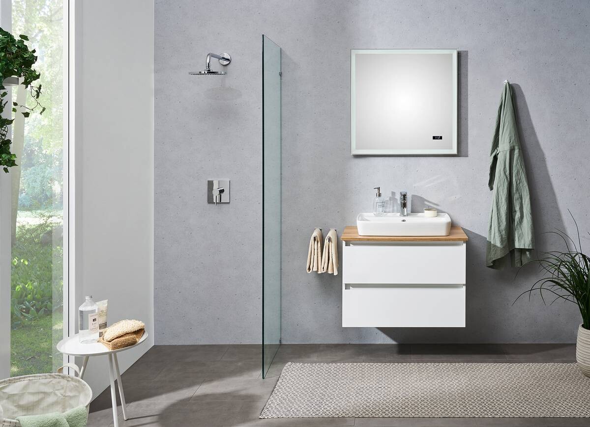 Badezimmer-Set Quickset 360 weiß glanz B/H/T: ca. 78x200x50 cm