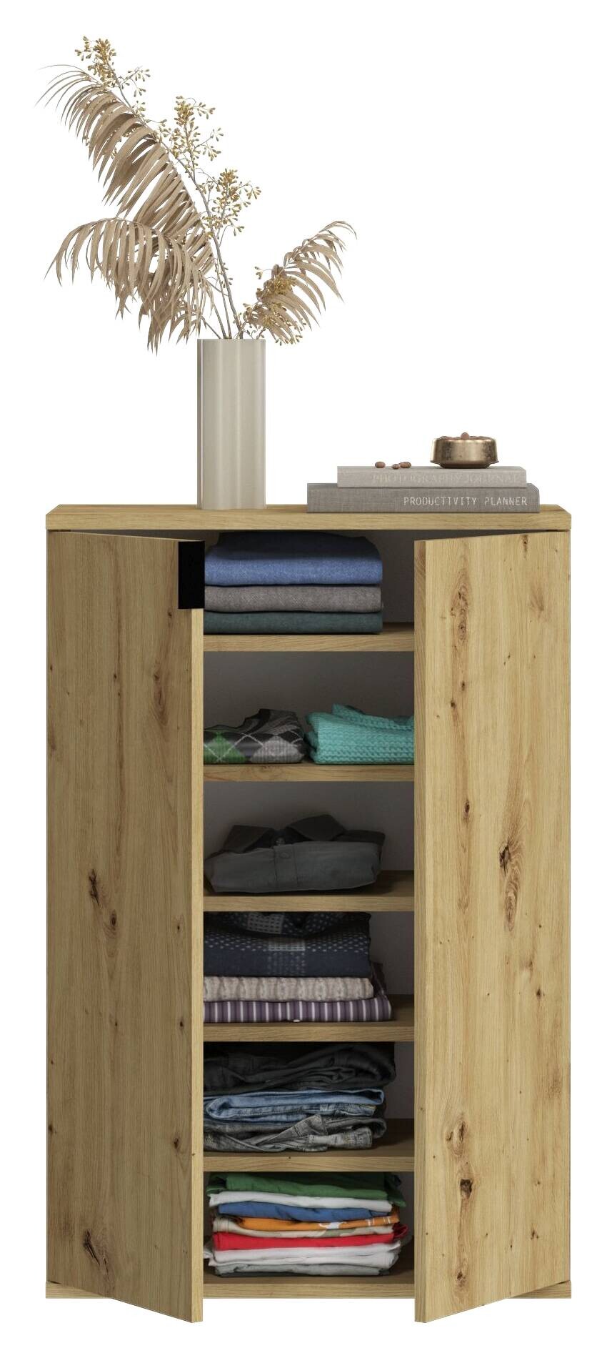 Garderobe PROJEKT Eiche Artisan Nachbildung B/H/T: ca. 122x99x34 cm