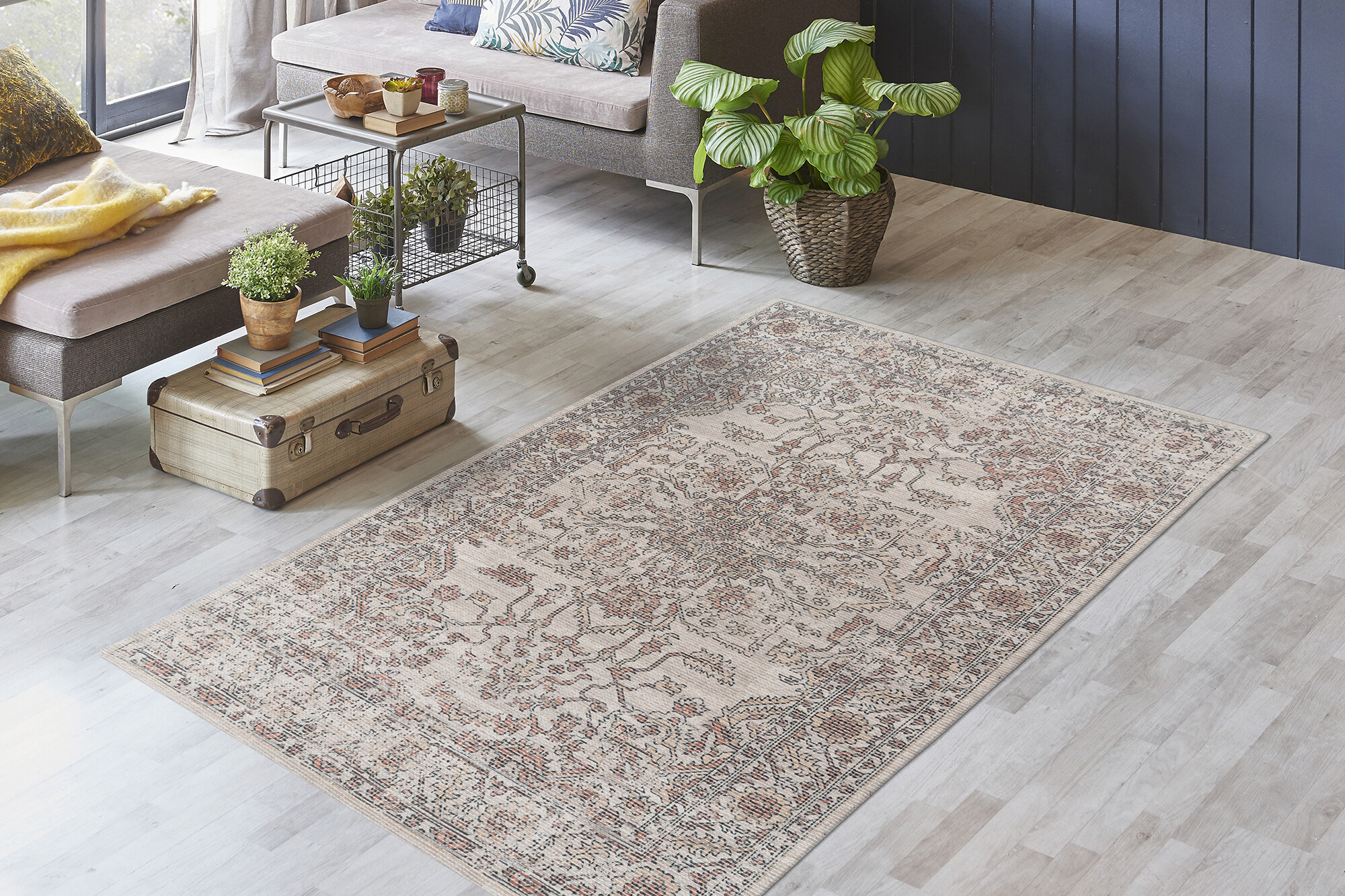 Kayoom Flachflorteppich Perry 325 beige B/L: ca. 120x170 cm