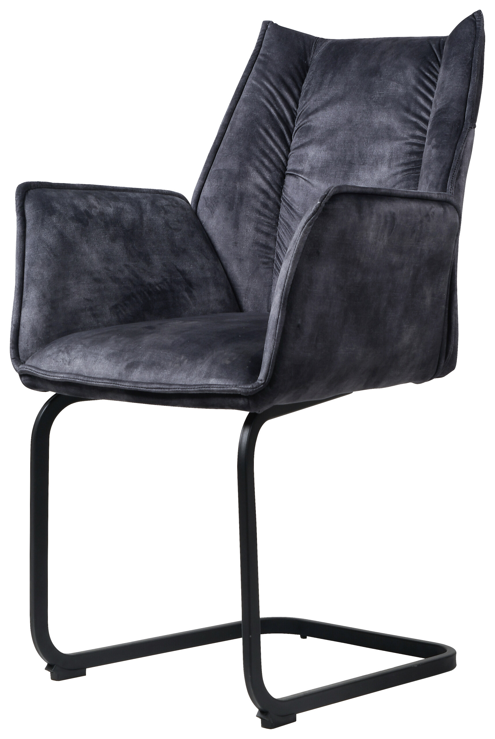 Schwingstuhl Sydney dunkelgrau Samtoptik B/H/T: ca. 61x95x60 cm