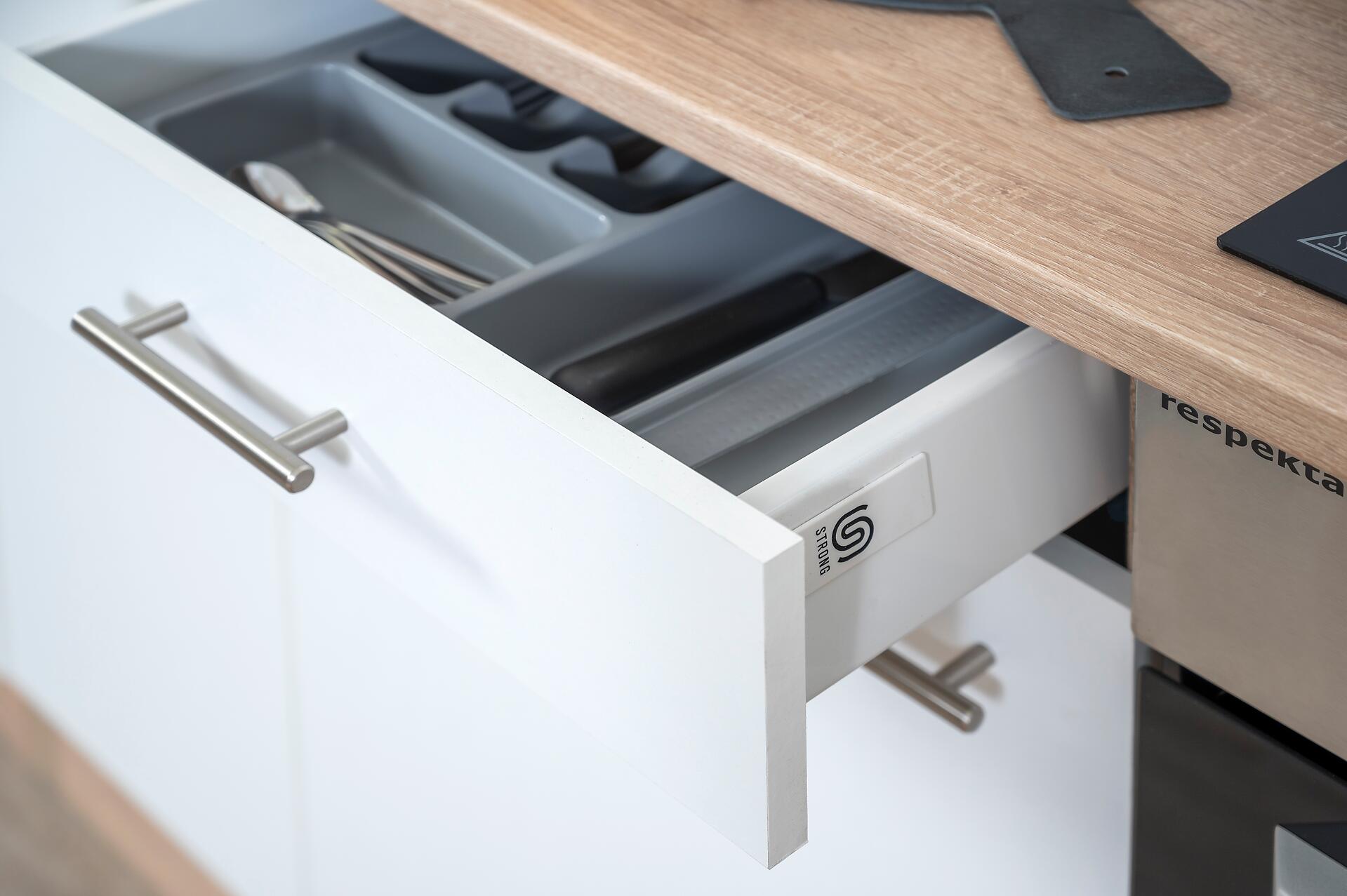 Respekta Winkelküche Economy weiß matt B/H/T: ca. 280x200x172 cm