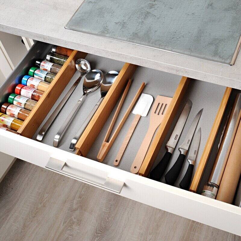 Kesper Schubladentrenner natur Bambus H/L: ca. 6,6x45,5 cm