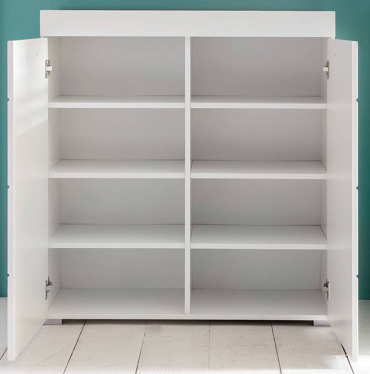 Schuhschrank Amanda weiß Hochglanz weiß B/H/T: ca. 91x97x38 cm