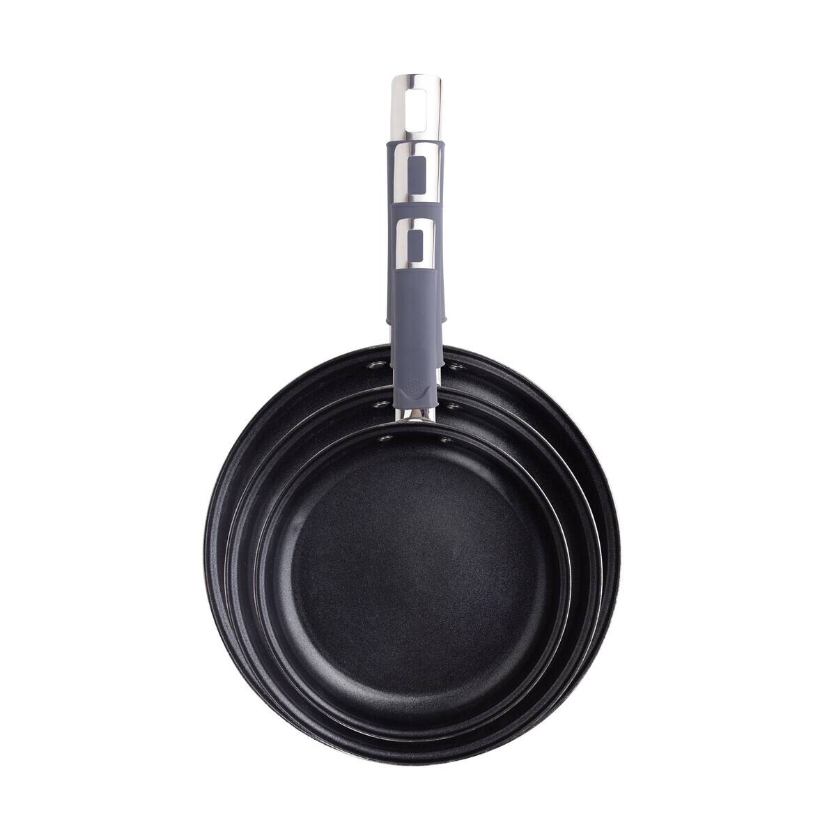 RENBERG Pfannenset VIRTON schwarz Edelstahl 3 tlg.