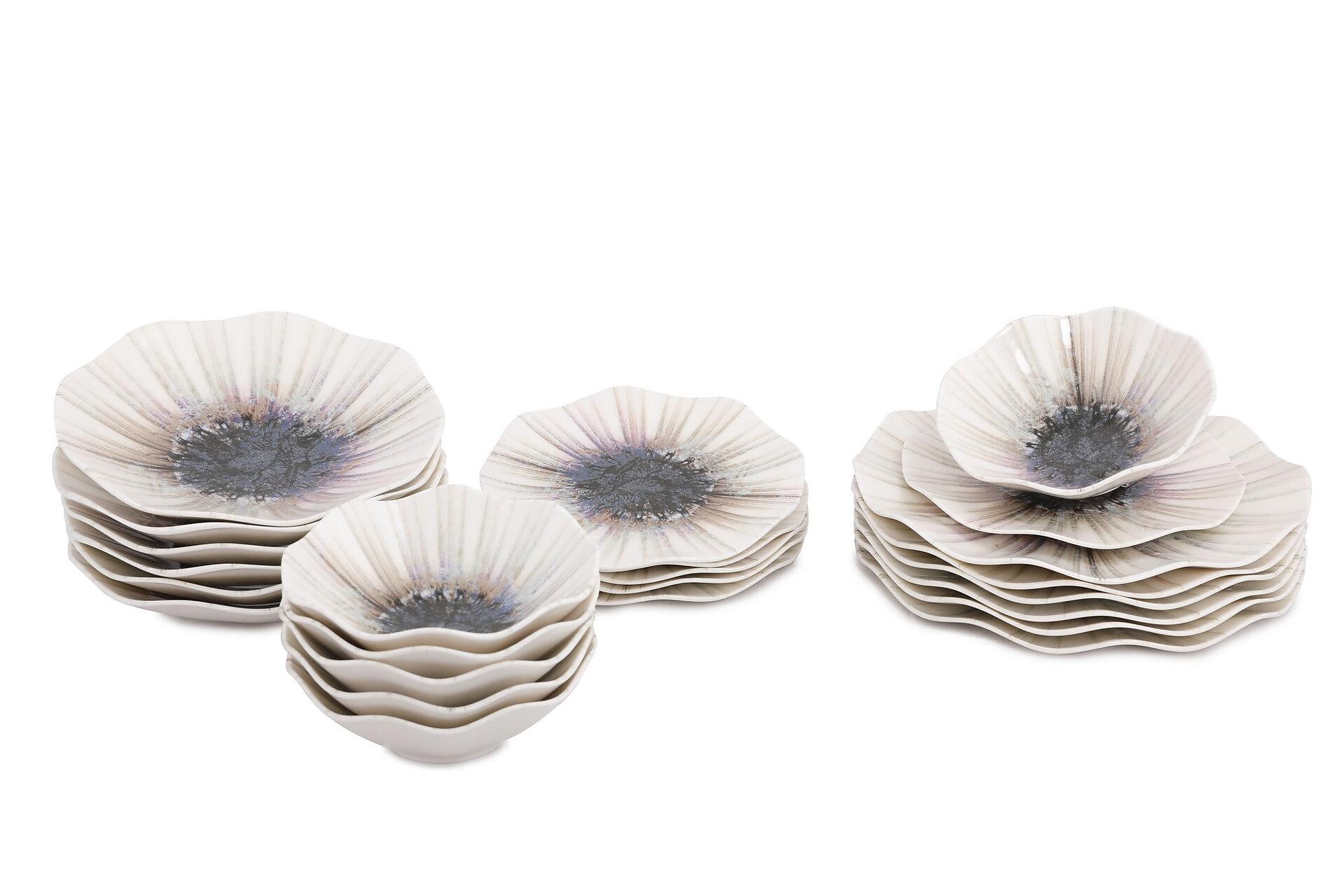 Hermia Concept Kombiservice mehrfarbig Porzellan 24 tlg.