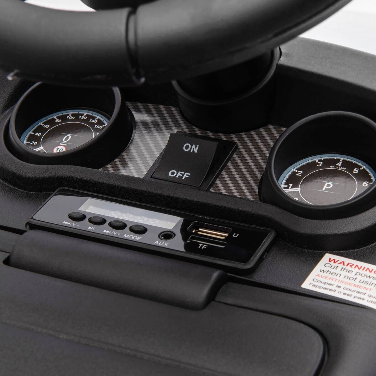 AIYAPLAY Kinder-Elektroauto weiß B/H/L: ca. 43x40x65 cm