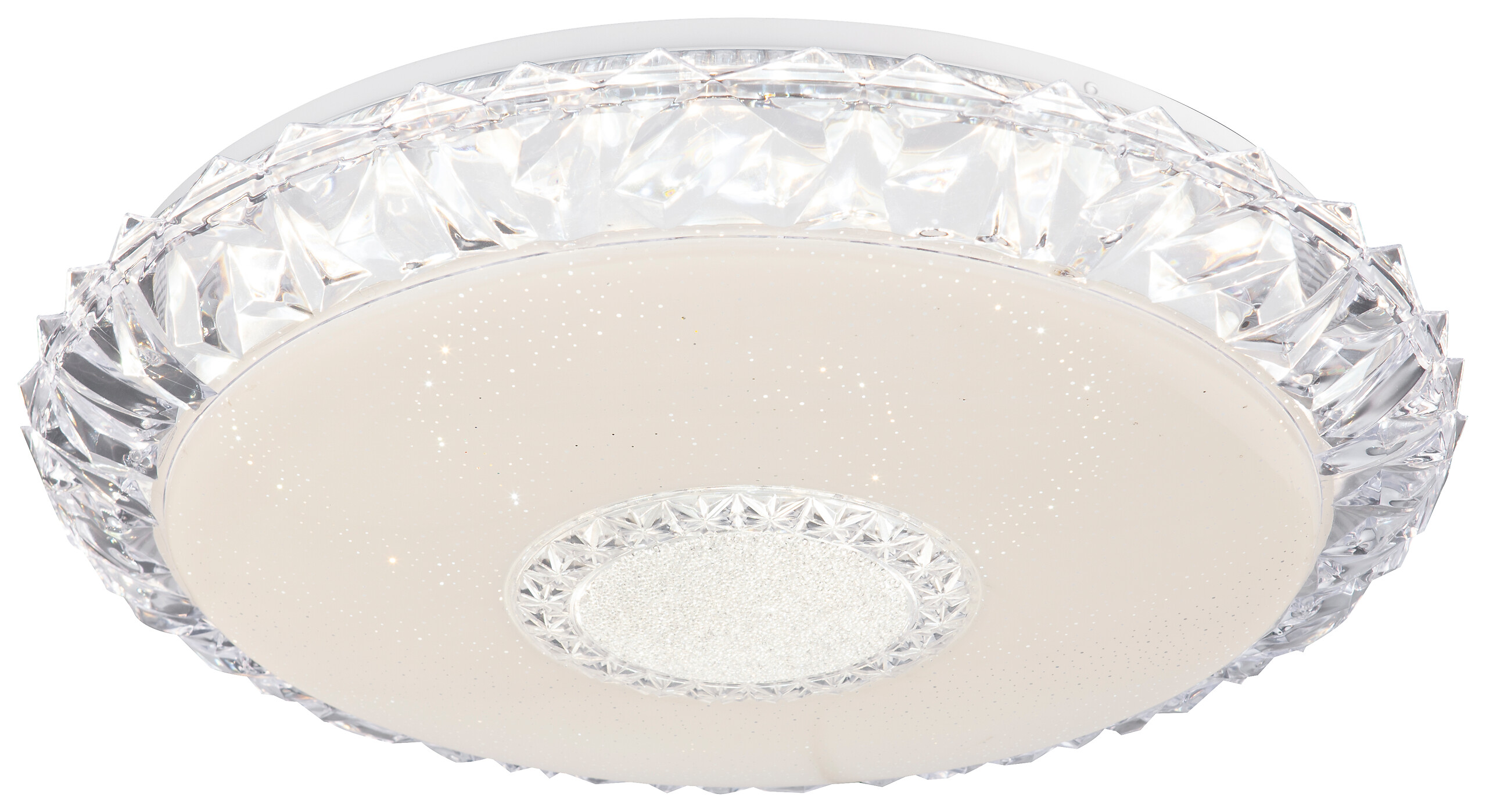 GLOBO Smarte Deckenleuchte 48413-40SH Opal Metall Glas H/D: ca. 10x50 cm