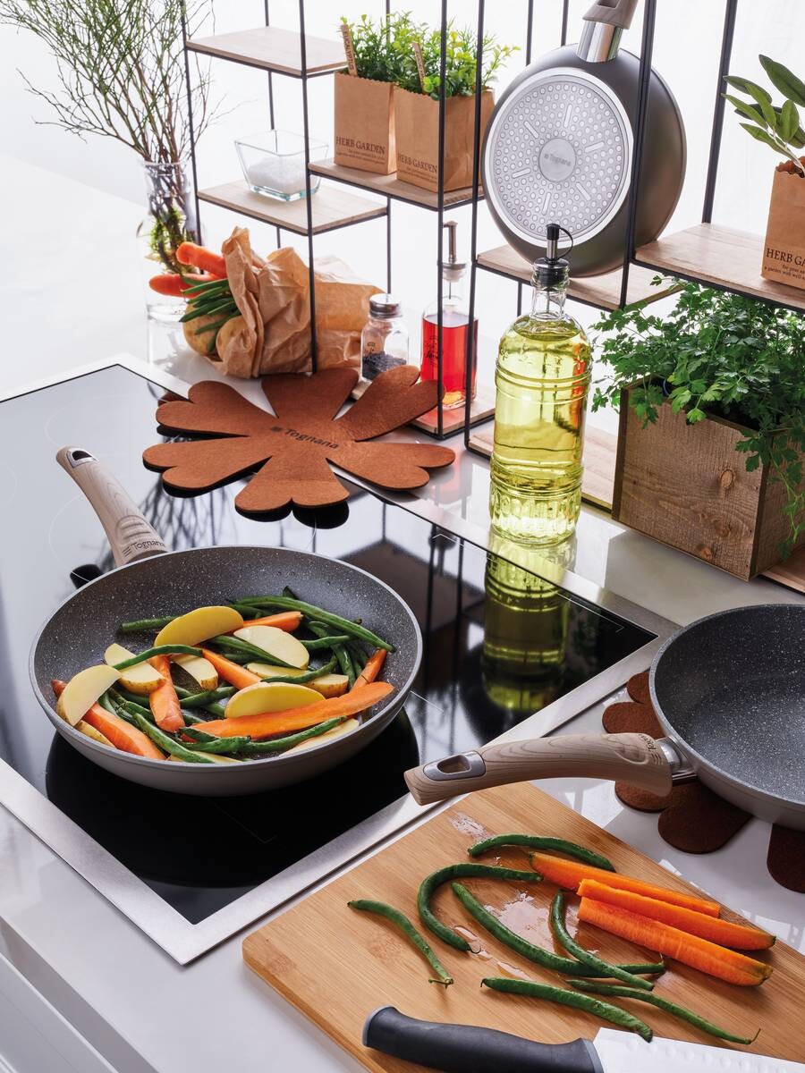 TOGNANA Pfannenset Eco Tortora silber Aluminium 3 tlg.