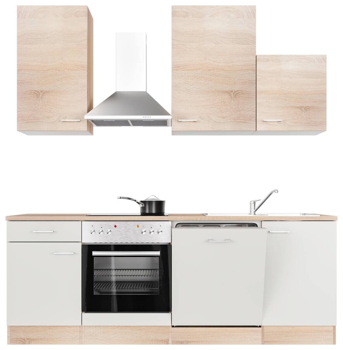 Küchenblock Samoa weiß B/H/T: ca. 220x234x60 cm