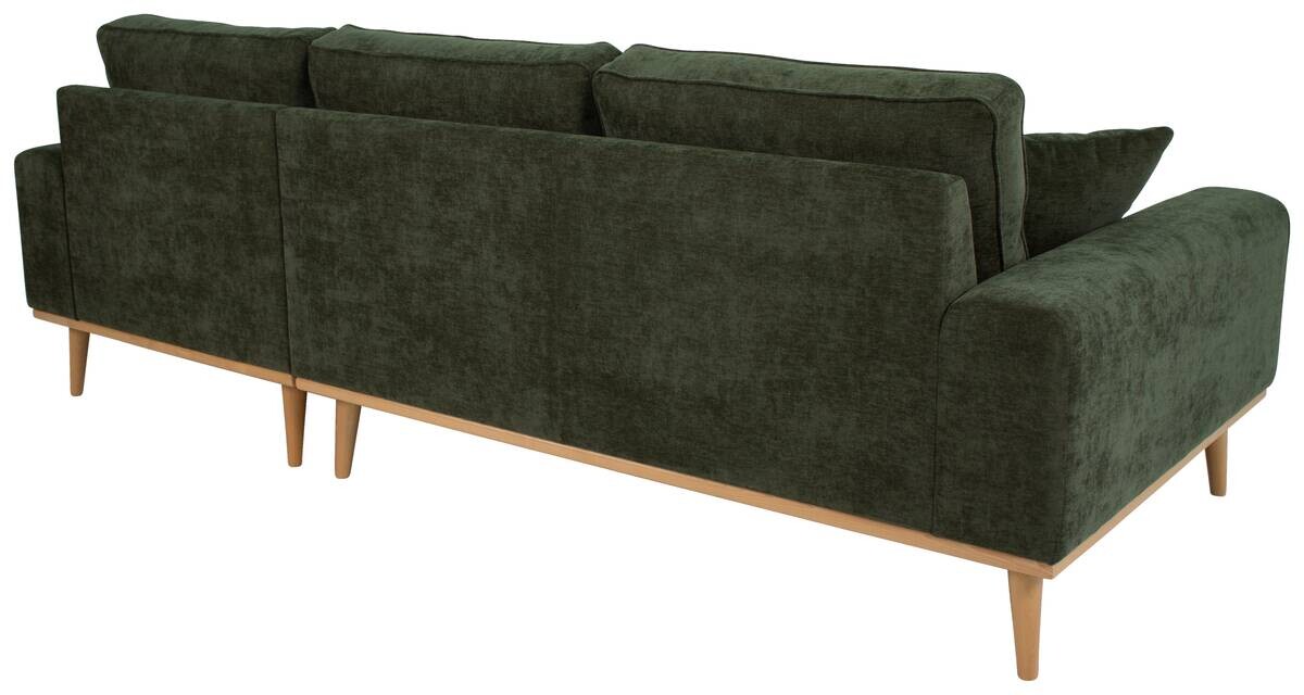 Ecksofa grün Microfaser B/H/T: ca. 259x90x191 cm