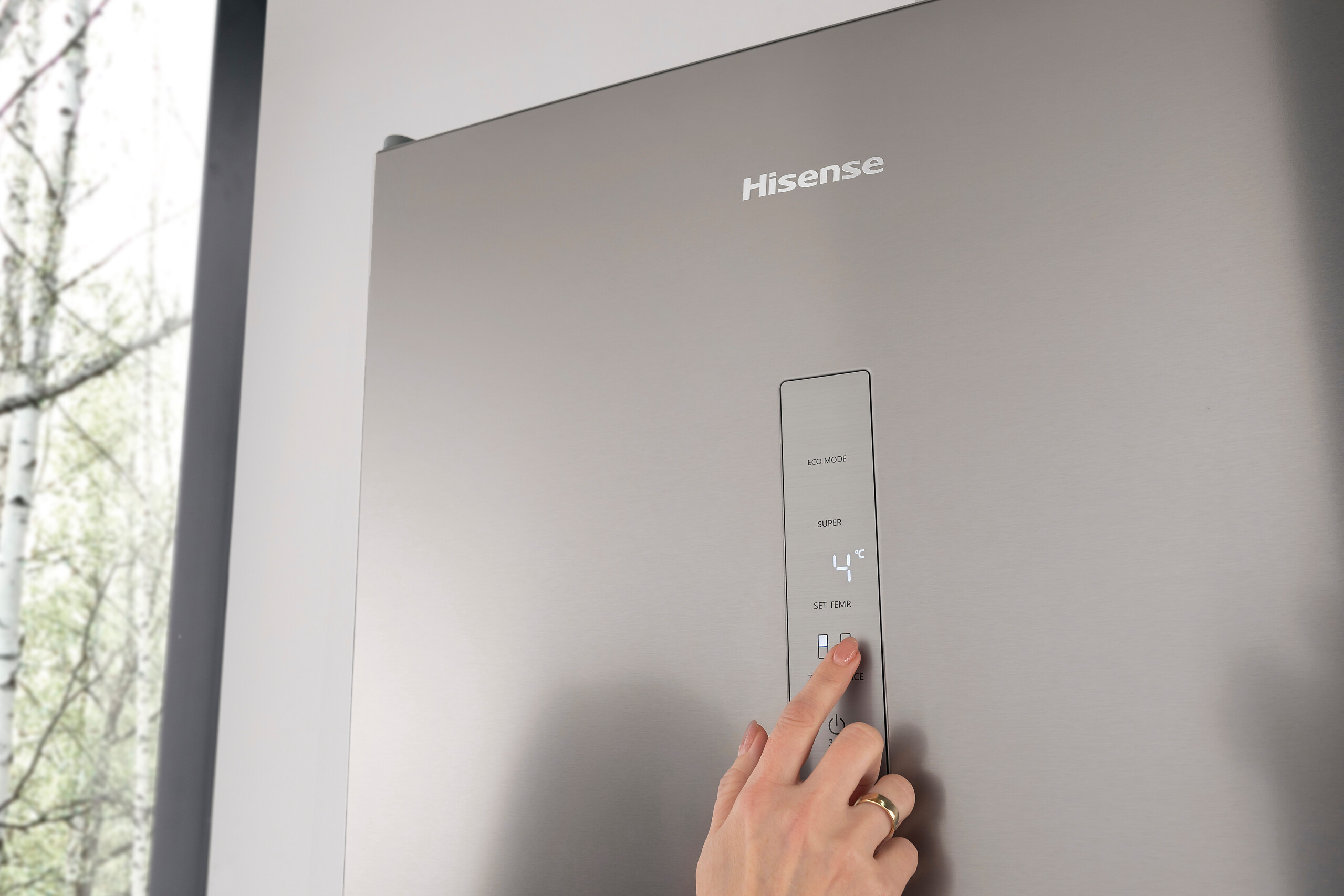 Hisense Kühl-/Gefrierkombination RM469N4ACD Silbergrau