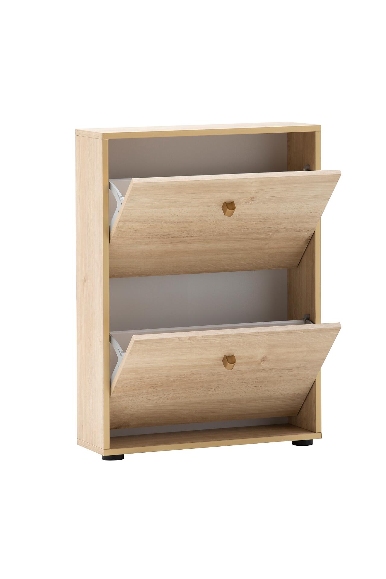 Schuhkipper Flora, 2er Eiche Nachbildung B/H/T: ca. 59,8x83,2x19,55 cm Schuhkipper Flora, 2er Eiche Nachbildung B/H/T: ca. 59,8x83,2x19,55 cm