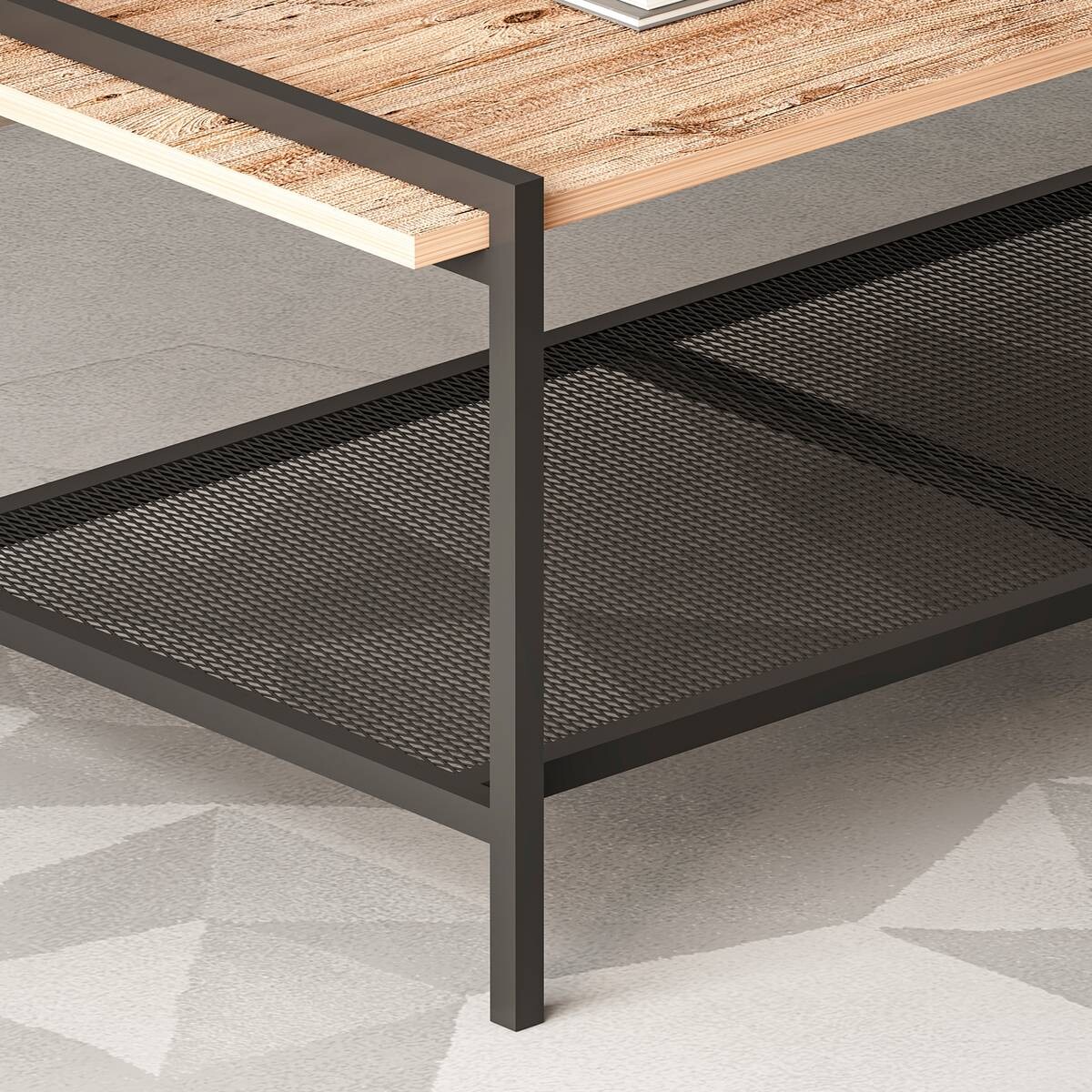 Couchtisch Lara walnuss Nachbildung schwarz B/H/T: ca. 120x45x60 cm