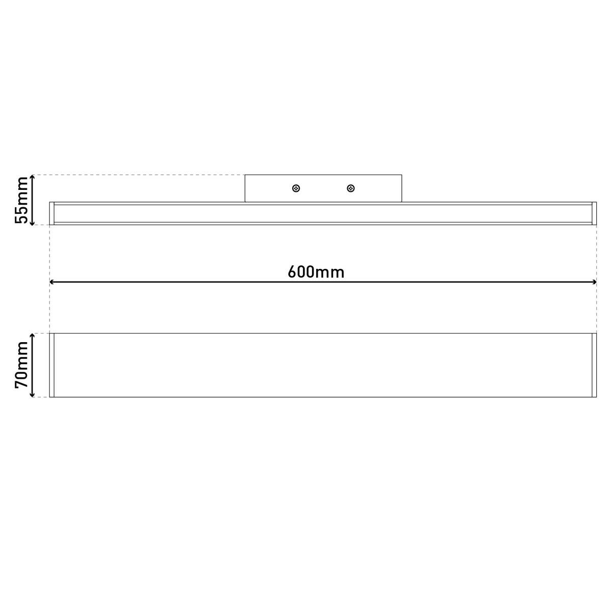 Näve Leuchten LED-Leuchten 1259242 Chrom Metall Kunststoff B/H/T: ca. 7x5,5x60 cm 1 Brennstellen