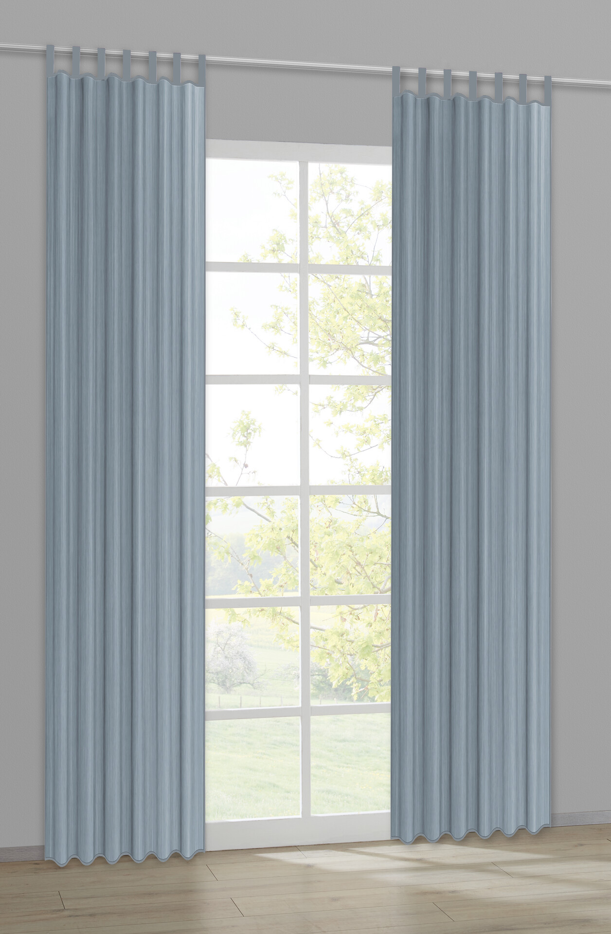 Sensation Schlaufenvorhang Look blau B/L: ca. 140x235 cm