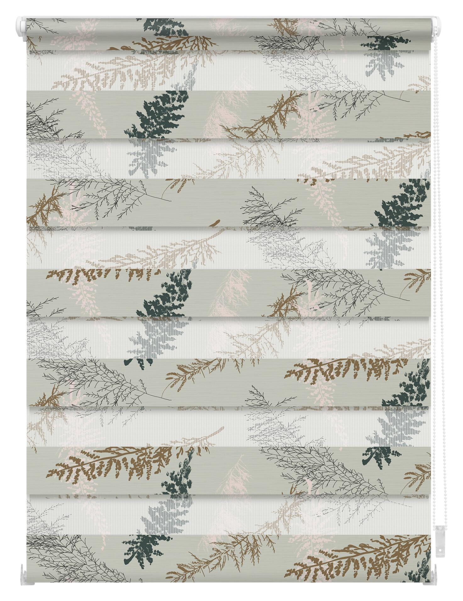 LICHTBLICK Doppelrollo Duo Fir Branches blau B/T: ca. 100x150 cm