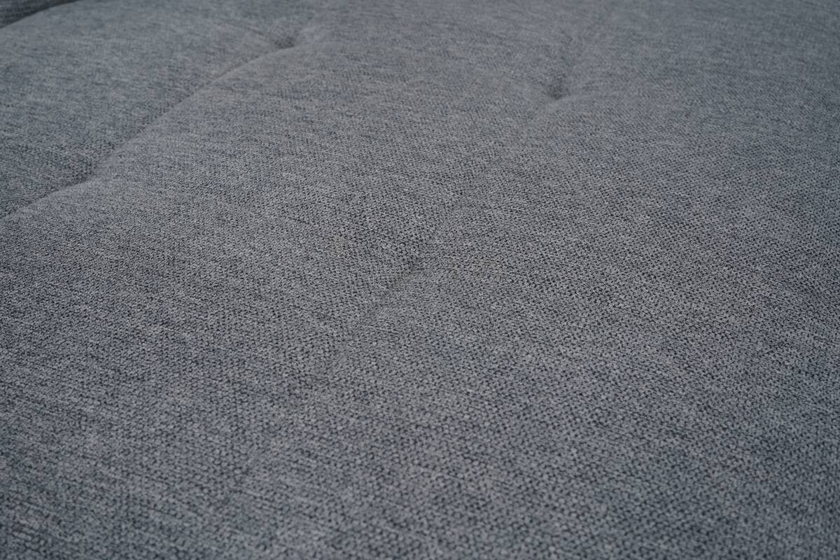 Ecksofa mit Bettfunktion und Bettkasten grau Microfaser B/H/T: ca. 235x90x159 cm