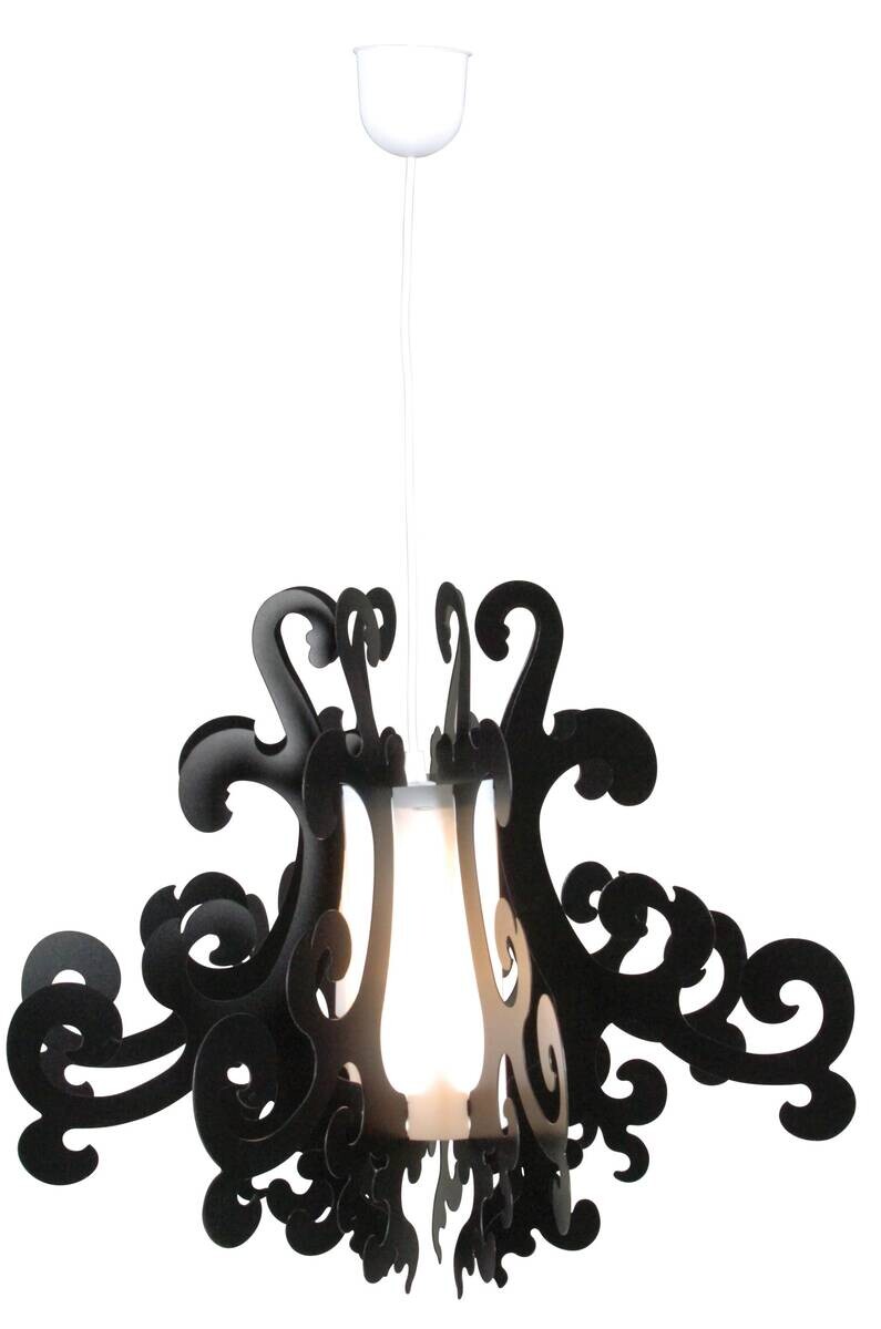 Näve Leuchten Pendelleuchte schwarz Kunststoff B/H/T/D: ca. 55x45x55x55 cm E27 1 Brennstellen