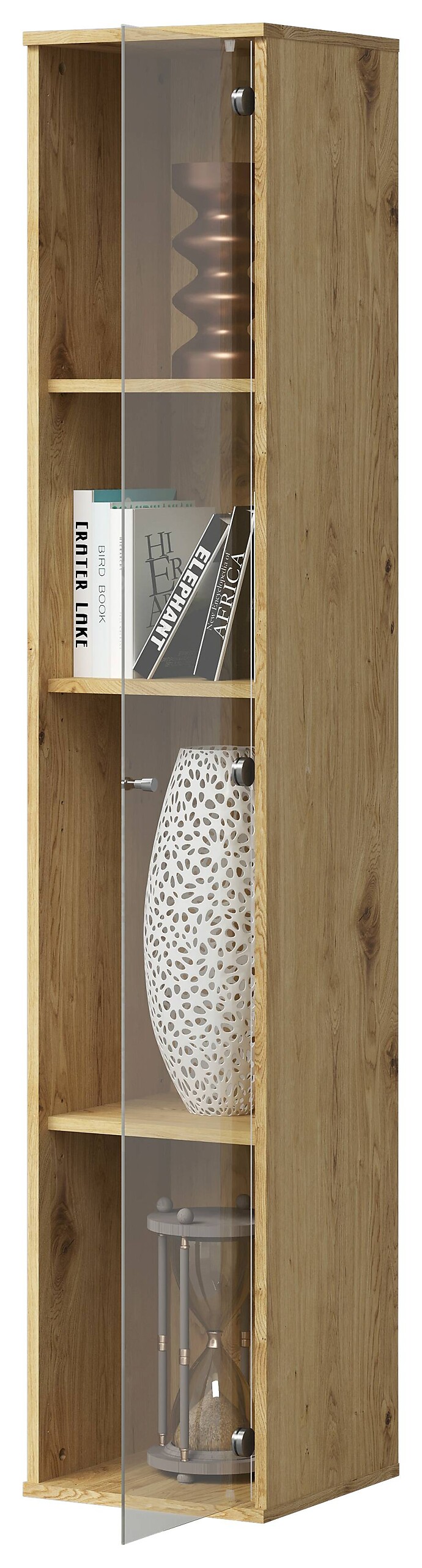 Vitrine Eiche Artisan Nachbildung B/H/T: ca. 32x171x33 cm