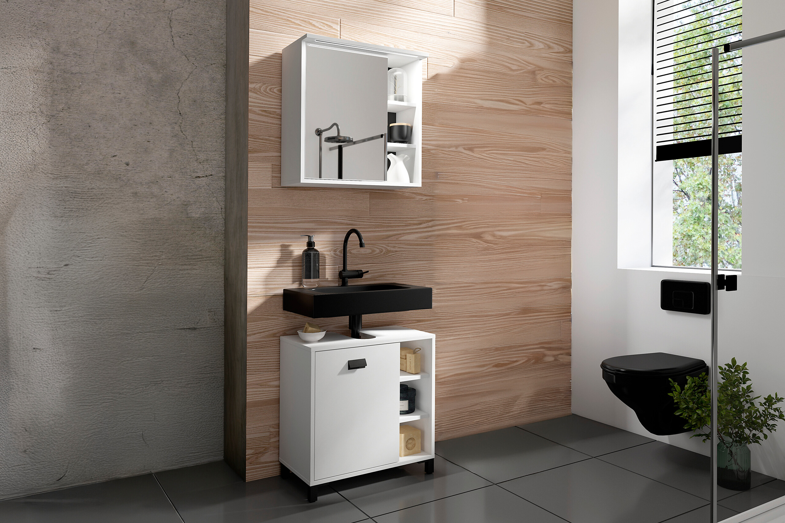 Badezimmer-Set WELLNESS, Set 2-tlg. weiß Badezimmer-Set WELLNESS, Set 2-tlg. weiß