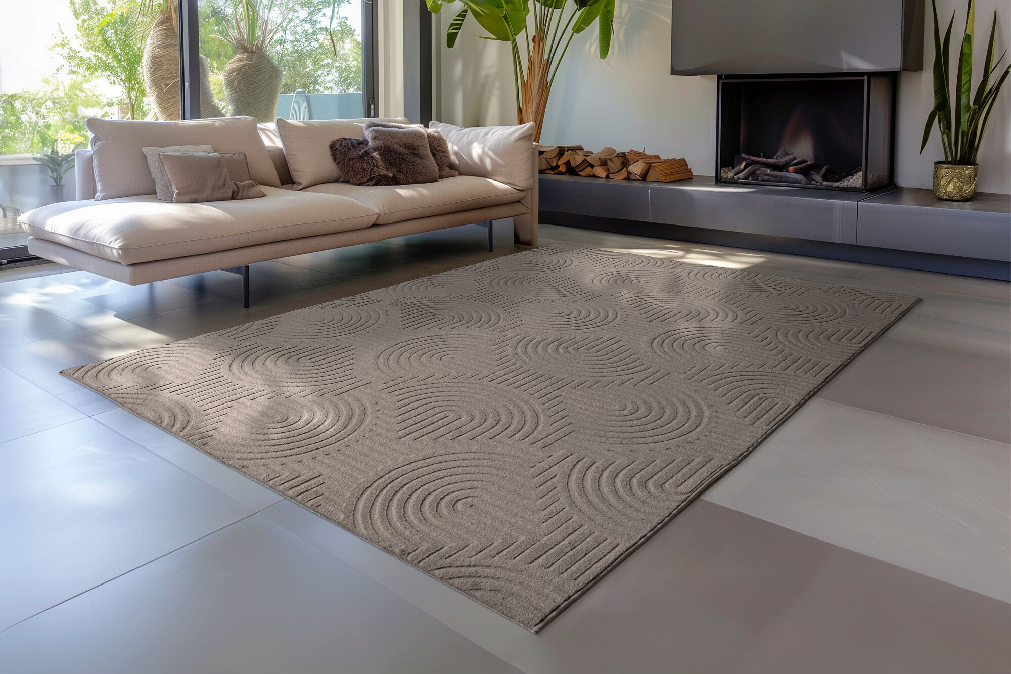 Obsession Teppich Zen Sei anthrazit B/H/L: ca. 80x8x150 cm