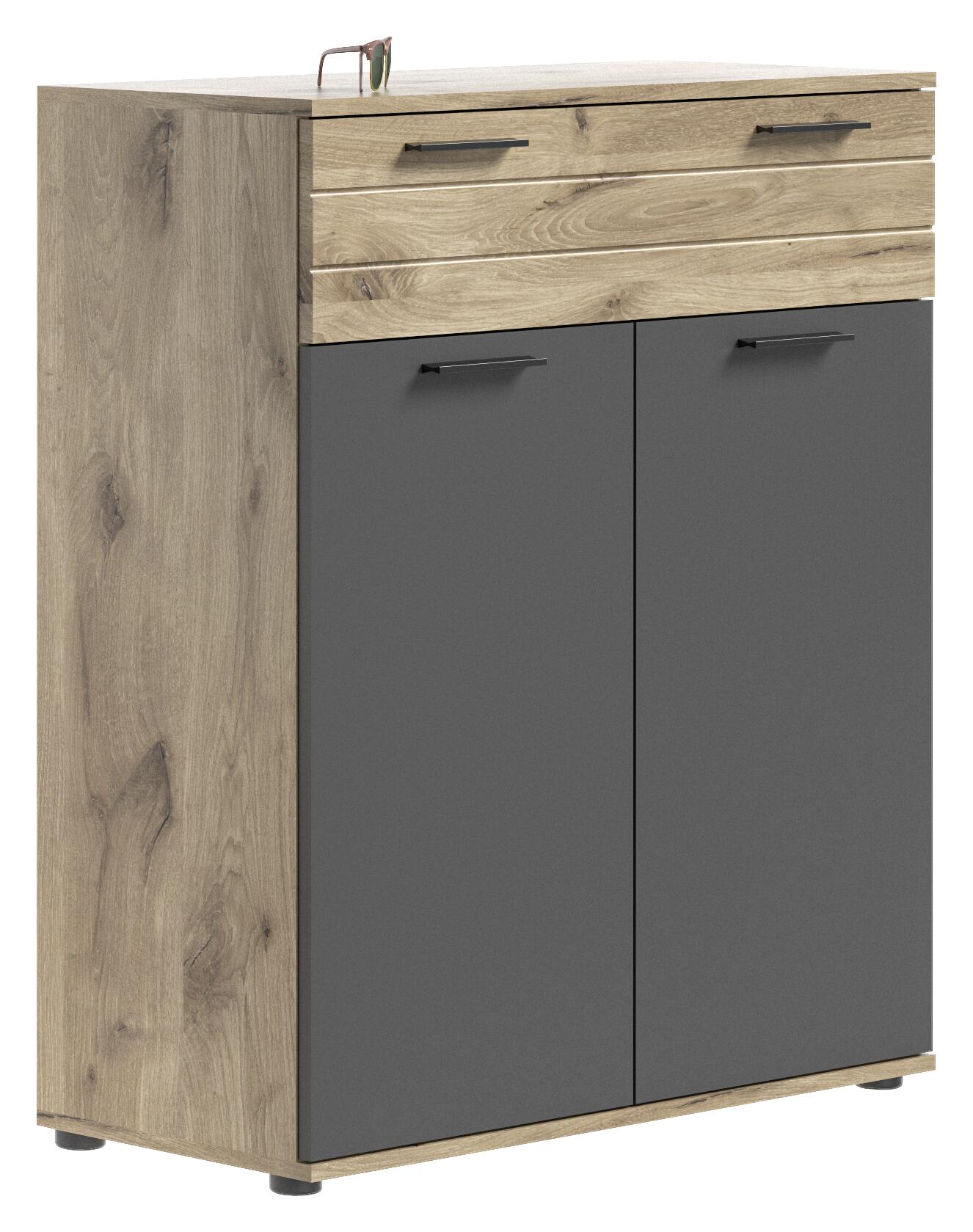 Schuhkommode Mason Nox Oak Nachbildung dunkelgrau B/H/T: ca. 90x104x37 cm