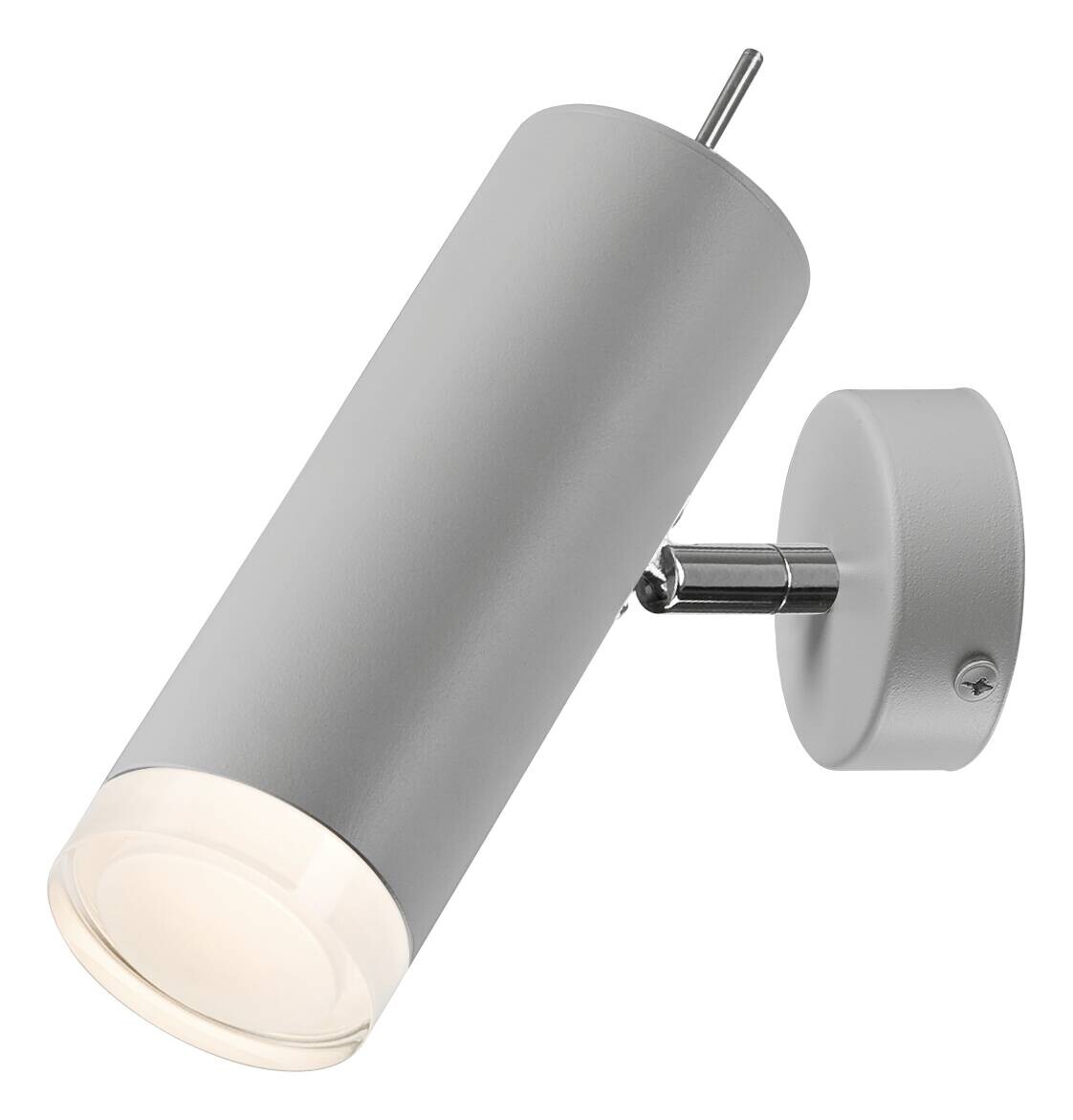 Lamkur Wandleuchte silber Aluminium Acryl Stahl B/H/L: ca. 20x14x30 cm E27 1 Brennstellen